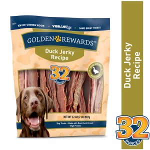 Golden Rewards Jerky Recipe Dog Treats, Duck