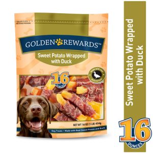 Golden Rewards Sweet Potato Wrapped with Duck Dog Treats