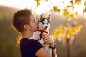 boy with dog