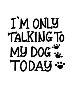 talking to dog only