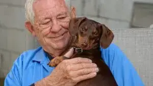 dog and grandfather