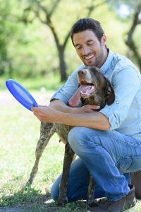 man with dog