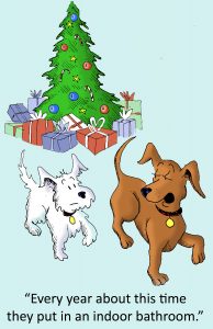 two dogs christmas