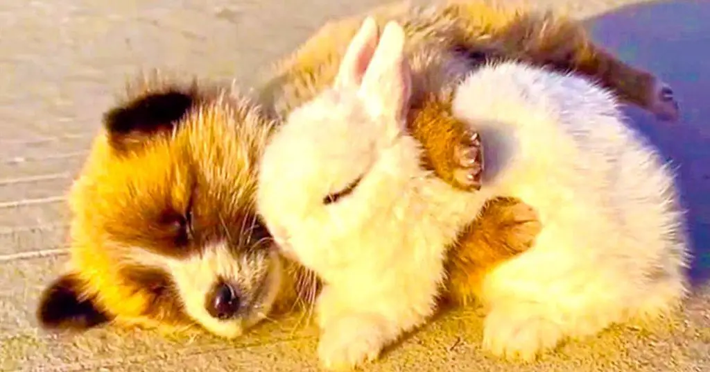 puppy and bunny